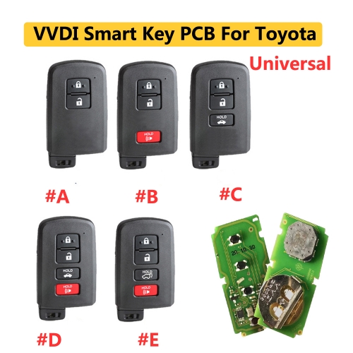 Type#3 Smart Key For Toyota With VVDI Universal Toyota PCB