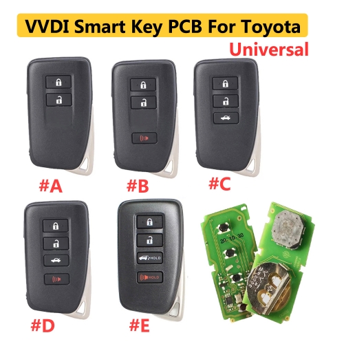 Type#1 Smart Key For Toyota With VVDI Universal Toyota PCB