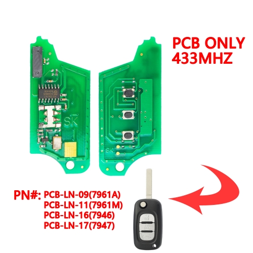 PCF7961A/7961M/7946/7947 Chip PCB For Renualt 3B Flip Key