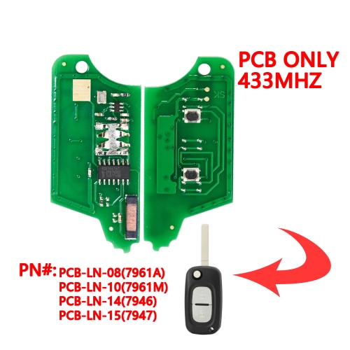 PCF7961A/7961M/7946/7947 Chip PCB For Renualt 2B Flip Key