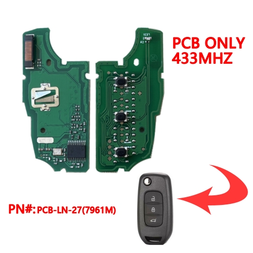 PCF7961M/4A PCB For Renault Flip  3Buttons