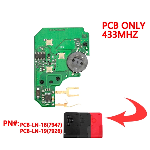 PCF7947/PCF7926 PCB For Megane Card 3Buttons