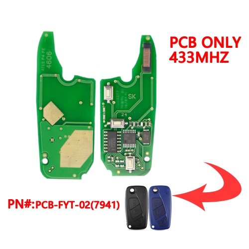 3Button PCB Board for Fiat 7941 Chip 433Mhz