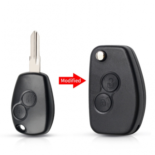 2 Buttons Remodling Flip Key for Ren VAC102 Blade