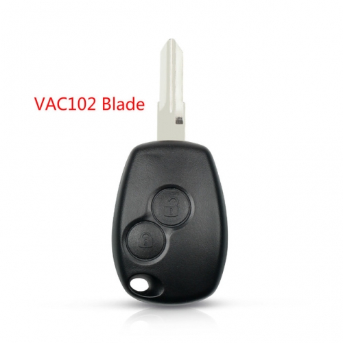 2Button Key Shell Round Style Vac102  Key Blade