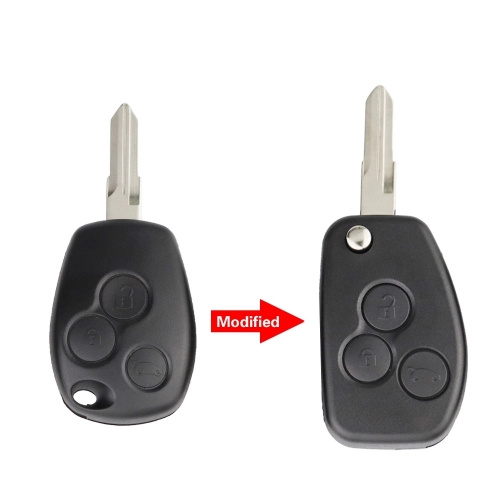 3 Buttons Remodling Flip Key for Ren VAC102 Blade