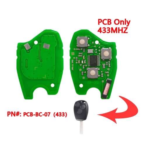 (433Mhz)3 Buttons PCF7961M Chip Remote Key PCB Board for Benz