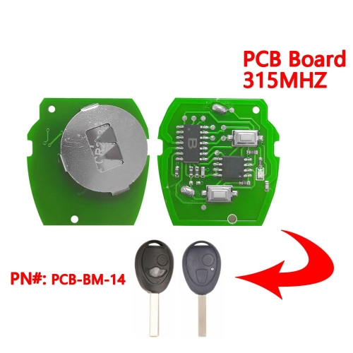 (315Mhz)2 Buttons Electronic PCB Board for BMW