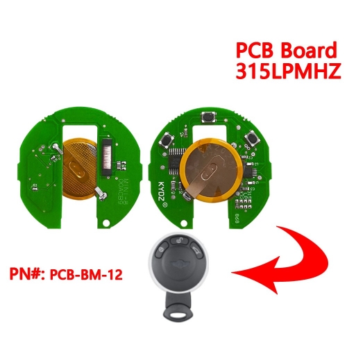 (315LP Mhz)3 Buttons PCB with Recharge Battery for BMW MINI