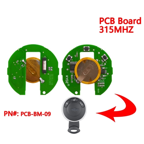 (315Mhz)3 Buttons PCB with Recharge Battery for BMW MINI