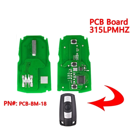 (315LP Mhz)3 Buttons Electronic PCB  Board for BMW