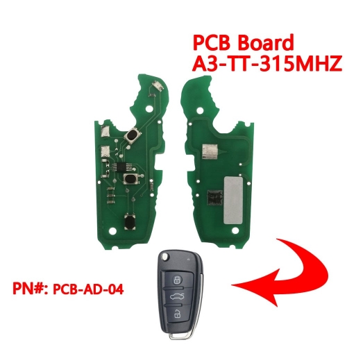 (315Mhz)3 Buttons PCB Board for Audi TT/A3