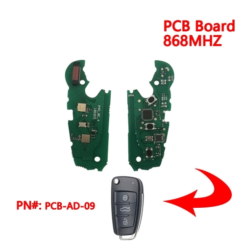 (868Mhz)3 Buttons 8E Chip Frequence Changeable PCB board for Audi