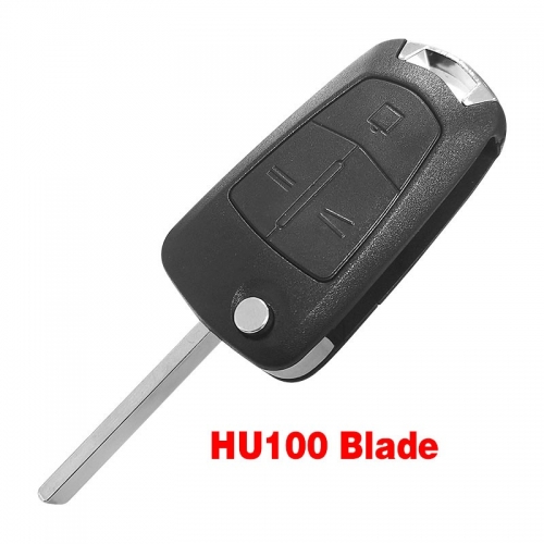 3B Flip Key shell For Opel HU100 Blade Round Logo