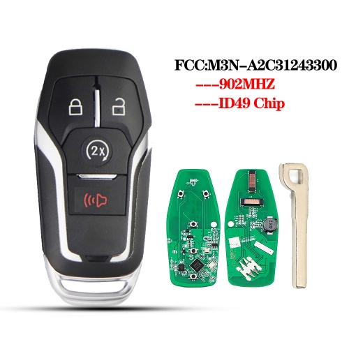 For 2016-2017 Ford Explorer  4-Button  PN: 164-R8140  M3N-A2C31243300 902MHZ 49 chip