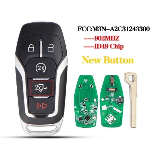 4+1 Button Smart Card For Ford M3N-A2C31243300  902MHZ New Type