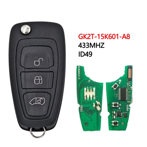 Keys For Ford Transit /Transit Custom 2015 2016+ Remote Flip Key Fob GK2T-15K601-A8 434Mhz (49) Chip