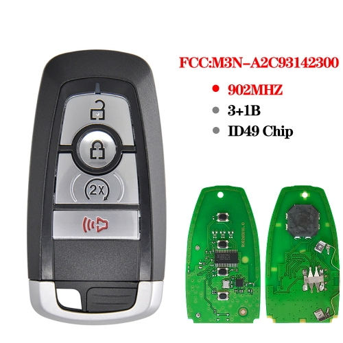 902Mhz 3+1Button Smart Card For Ford Fcc#New M3N-A2C93142300