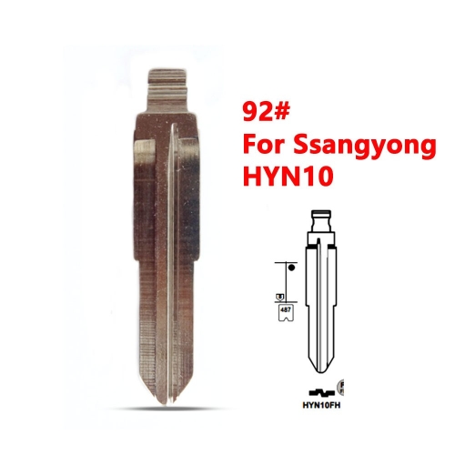 HYN10 Flip key blade Type for Ssangyong 10pcs/lot