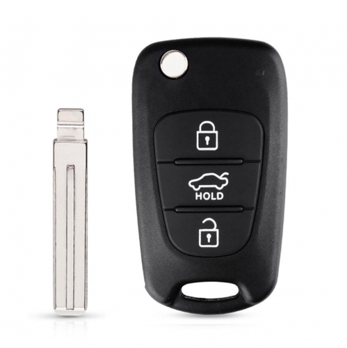 TOY40 Blade Remote Key Shell For Hyundai Kia 3 Buttons Flip Folding Remote Key Case Hold