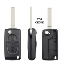 4BTN Flip Key Shell For Citroen And Peugeot VA2 Blade(0523)