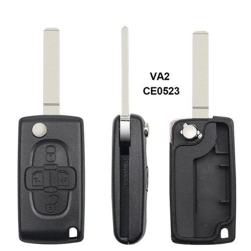 4BTN Flip Key Shell For Citroen And Peugeot VA2 Blade(0523)