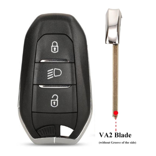Remote Card Key Shell For Peugeot 208 308 508 3008 Citroen C4 DS4 DS5 light Button Va2 Blade