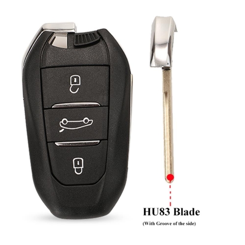 Remote Card Key Shell For Peugeot 208 308 508 3008 Citroen C4 DS4 DS5 Truck Button Hu83 Blade