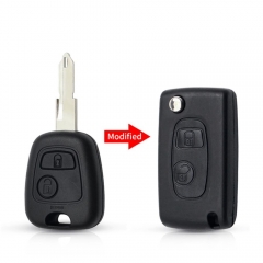 Remodeling   key shell 2BTN Key Shell For Peugeot Citron （NE73)