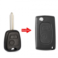 Remodeling   key shell 2BTN Key Shell For Peugeot Citron （SX9)