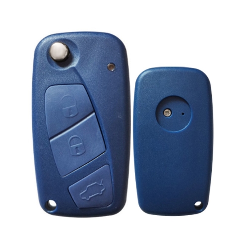 3 Button Flip  Key Shell For Fiat Blue Colour
