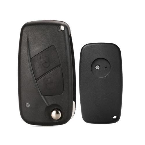 2 Button Flip  Key Shell For Fiat Black Colour