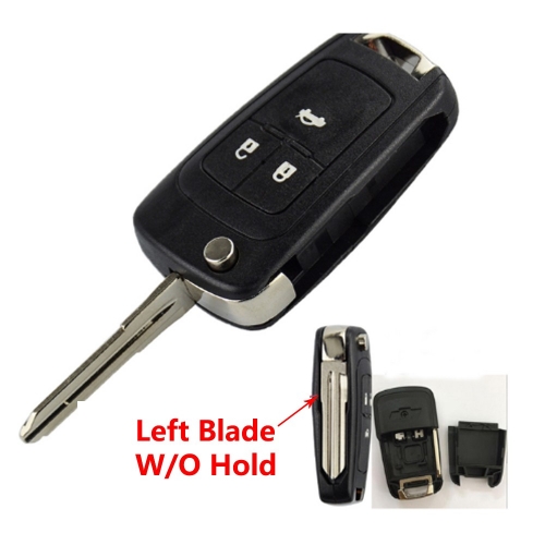 3Btn Flip Remote Key Shell For Chevrolet With Start Button