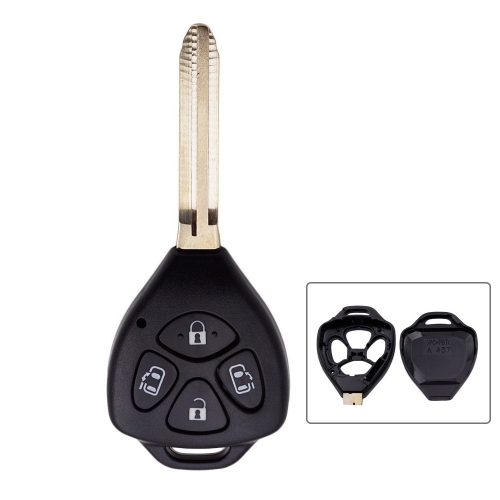 Key Shell For Toyota Corolla Camry Reiz RAV4 Crown Avalon Venza Matrix Blank 4 Button Remote Car Key Case TOY43 Blade