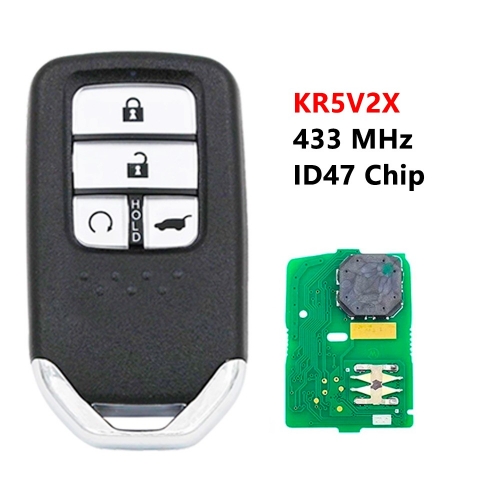 KR5V2X 433MHz ID47 Chip Smart Remote Control Key Fits for Honda Odyssey CRV Ridgeline 2017 2018 A2C83162500 4 BUTTONS #2(suv)