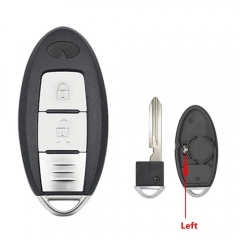 2 Buttons Keyless Entry Car Key Blank Fob Key Case Remote Key Shell Cover For INFINITI G35 G37 With Uncut Blade #1