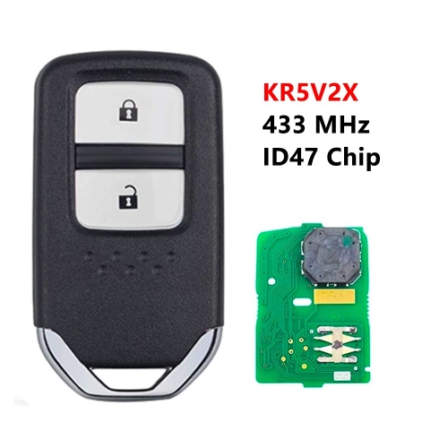 KR5V2X 433MHz ID47 Chip Smart Remote Control Key Fits for Honda Odyssey CRV Ridgeline 2017 2018 A2C83162500 2 BUTTONS