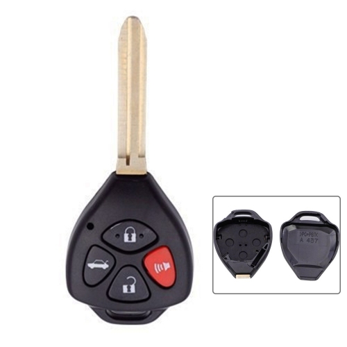 Key Shell For Toyota Corolla Camry Reiz RAV4 Crown Avalon Venza Matrix Blank 3+1 Button Remote Car Key Case TOY43 Blade