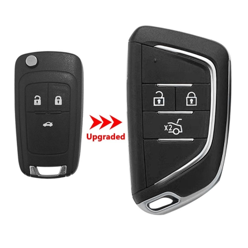 3 Buttons Modified Flip Car Key Shell Case For Chevrolet For Buick