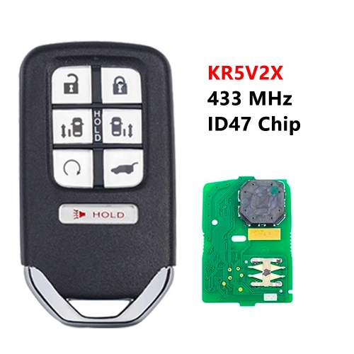 KR5V2X 433MHz ID47 Chip Smart Remote Control Key Fits for Honda Odyssey CRV Ridgeline 2017 2018 A2C83162500 6+1 BUTTONS