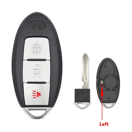 2+1 Buttons Keyless Entry Car Key Blank Fob Key Case Remote Key Shell Cover For INFINITI G35 G37 With Uncut Blade #1