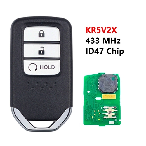 KR5V2X 433MHz ID47 Chip Smart Remote Control Key Fits for Honda Odyssey CRV Ridgeline 2017 2018 A2C83162500 3 BUTTONS #2