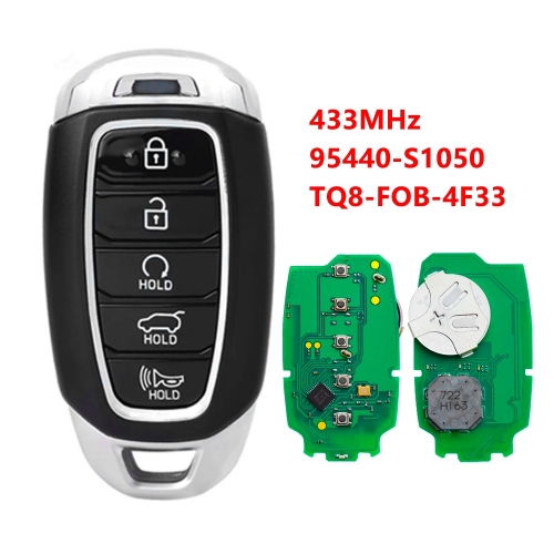 For Hyundai Santa Fa 2019 2020 5 btns Smart Car Key 433.92MHz FSK NCF29A1X HITAG 3 47 CHIP 95440-S1050 FCC ID: TQ8-FOB-4F33
