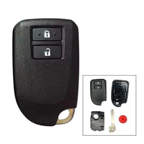 2 Buttons Smart car key Case Fit For New Toyota Yaris Yarisl Verso Vios Smart Keyless Remote Key Shell With Emergency Key