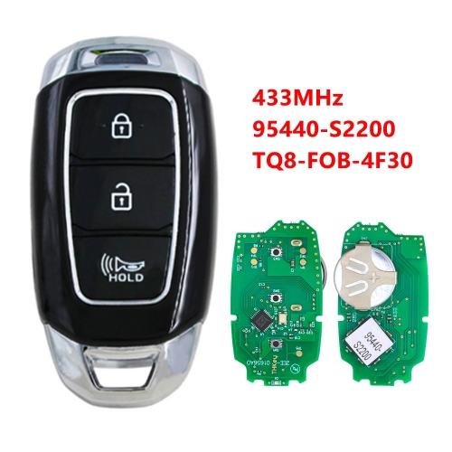 3 Button for Hyundai Santa Fe 2020 Smart Keyless Remote Key Fob 433MHz 95440-S2200 TQ8-FOB-4F30