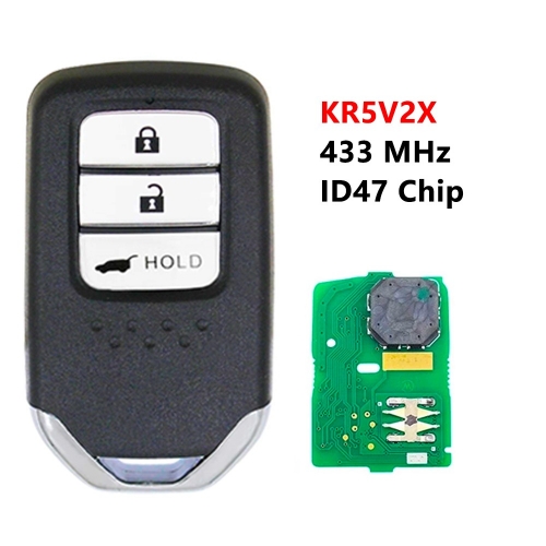 KR5V2X 433MHz ID47 Chip Smart Remote Control Key Fits for Honda Odyssey CRV Ridgeline 2017 2018 A2C83162500 3 BUTTONS #3 (suv hold)