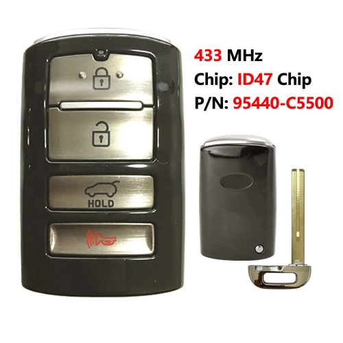 KIA Cadenza 2018 Genuine Smart Remote Key 4 Buttons 433MHz 95440-C5500