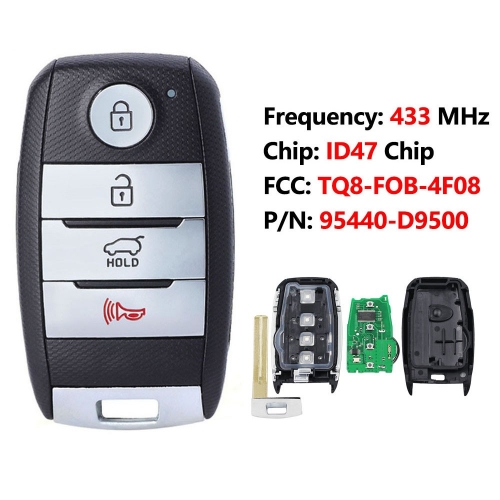2018-2020 Kia Sportage / 4-Button Smart Key / PN: 95440-D9500 / TQ8-FOB-4F08 ID47 Chip