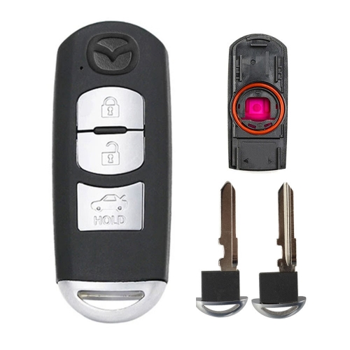 3 Buttons Smart Remote Key Shell for Mazda X-5 Summit Axela Atenza M3 M6 M2 CX-7 CX-9 With Emergency Key Blade#C