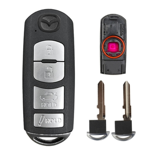 4 Buttons Smart Remote Key Shell for Mazda X-5 Summit Axela Atenza M3 M6 M2 CX-7 CX-9 With Emergency Key Blade#H